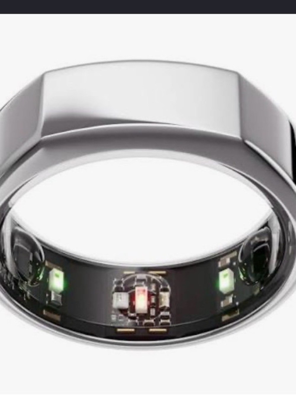 Oura Silver Smart Wellness Ring with Interior Sensors